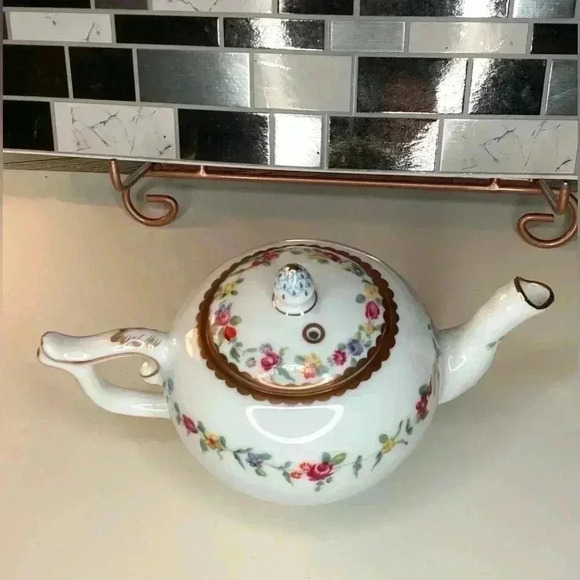 Vintage Chelsea-Derby Miniature Teapot and Cover 1985 (made) Franklin Mint - Picture 12 of 16
